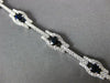 5.16CT DIAMOND & AAA SAPPHIRE 14KT WHITE GOLD 3D ROUND OCTAGON TENNIS BRACELET