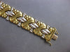 ESTATE LARGE & LONG 14KT 2 TONE GOLD 3D CLASSIC MATTE & SHINY FUN BRACELET