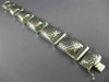 ESTATE WIDE & LONG 2.20CT AAA SAPPHIRE 18KT WHITE GOLD CLASSIC ITALIAN BRACELET