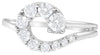 ESTATE 1.69CT DIAMOND 14KT WHITE GOLD 3D ROUND CLASSIC JOURNEY LOVE RING