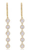 .60CT DIAMOND 14KT YELLOW GOLD CLASSIC MULTI FLOWER CHANDELIER HANGING EARRINGS