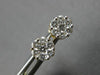 .50CT DIAMOND 14KT YELLOW GOLD 3D CLASSIC CLUSTER FLOWER INVISIBLE STUD EARRINGS