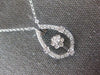 .36CT DIAMOND 18KT WHITE GOLD FLOWER TEAR DROP INTERCHANGEABLE PENDANT NECKLACE