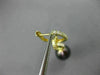 LARGE .81CT DIAMOND & AAA TAHITIAN PEARL 18K YELLOW GOLD OVAL TEAR DROP EARRINGS