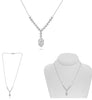.70CT DIAMOND 14K WHITE GOLD 3D ROUND & BAGUETTE CLUSTER INVISIBLE LOVE NECKLACE