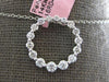.89CT DIAMOND 14KT WHITE GOLD ROUND CIRCLE OF LIFE SHARED PRONG FLOATING PENDANT