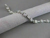 ANTIQUE 1CTW DIAMOND 14KT WHITE GOLD BEZEL ROPE FILIGREE BRACELET 6MM 7" #18775