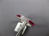 .80CT DIAMOND & AAA RUBY 14KT WHITE GOLD PRINCESS SEMI ETERNITY ANNIVERSARY RING