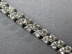 4.65CT DIAMOND 14KT WHITE GOLD 3D CLASSIC ROUND 2 ROW MULTI LEAF TENNIS BRACELET