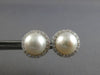 .54CT DIAMOND & AAA SOUTH SEA PEARL 14KT WHITE GOLD 3D FLOWER HALO STUD EARRINGS