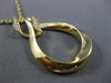 ESTATE LARGE .07CT DIAMOND 18KT YELLOW GOLD TEAR DROP INFINITY FLOATING PENDANT
