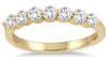 .46CT DIAMOND 14KT YELLOW GOLD 3D 7 STONE SHARED PRONG WEDDING ANNIVERSARY RING
