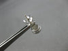ESTATE .58CT DIAMOND 18K WHITE GOLD ROUND CLUSTER FLOWER TEAR DROP STUD EARRINGS