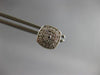 .34CT DIAMOND 14KT WHITE GOLD 3D CLASSIC ROUND SQUARE GEOMETRICAL STUD EARRINGS