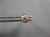 ESTATE .33CT DIAMOND 18KT ROSE GOLD BEZEL CLUSTER CIRCULAR FLOWER STUD EARRINGS