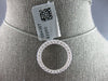 ESTATE .51CT DIAMOND 18KT WHITE GOLD 3D ROUND CIRCLE OF LIFE FLOATING PENDANT