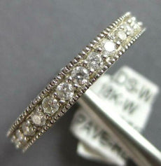 .46CT DIAMOND 18K WHITE GOLD 3D FILIGREE MILGRAIN SEMI ETERNITY ANNIVERSARY RING