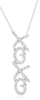 ESTATE .25CT DIAMOND 14KT WHITE GOLD 3D CLASSIC XOXO LOVE NECKLACE