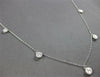 ESTATE .58CT DIAMOND 18KT WHITE GOLD 3D MULTI FLOWER BY THE YARD LOVE NECKLACE