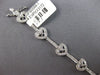ESTATE 2.17CT DIAMOND 14KT WHITE GOLD MULTI HEART FILIGREE LOVE TENNIS BRACELET