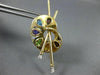 ESTATE 2.45CT DIAMOND MUTLI GEM 14K GOLD PAINTERS PALETTE BRUSH PIN BROOCH 20181
