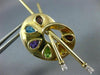ESTATE 2.45CT DIAMOND MUTLI GEM 14K GOLD PAINTERS PALETTE BRUSH PIN BROOCH 20181