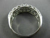 ESTATE WIDE .80CT DIAMOND 14KT WHITE GOLD OPEN FILIGREE TWO ROW ANNIVERSARY RING
