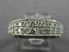 ESTATE WIDE .80CT DIAMOND 14KT WHITE GOLD OPEN FILIGREE TWO ROW ANNIVERSARY RING