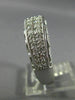 ESTATE WIDE .80CT DIAMOND 14KT WHITE GOLD OPEN FILIGREE TWO ROW ANNIVERSARY RING