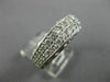 ESTATE WIDE .80CT DIAMOND 14KT WHITE GOLD OPEN FILIGREE TWO ROW ANNIVERSARY RING
