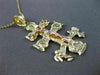 ANTIQUE 14KT YELLOW & ROSE GOLD 3D HANDCRAFTED CRUCIFIX CROSS PENDANT #24291