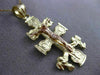 ANTIQUE 14KT YELLOW & ROSE GOLD 3D HANDCRAFTED CRUCIFIX CROSS PENDANT #24291