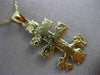 ANTIQUE 14KT YELLOW & ROSE GOLD 3D HANDCRAFTED CRUCIFIX CROSS PENDANT #24291
