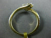 ESTATE 1.02CT DIAMOND 14KT YELLOW GOLD 2 STONE CRISS CROSS LOVE ANNIVERSARY RING