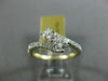 ESTATE 1.02CT DIAMOND 14KT YELLOW GOLD 2 STONE CRISS CROSS LOVE ANNIVERSARY RING