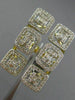 ESTATE EXTRA LARGE 1.46CT DIAMOND 14K TWO TONE GOLD SQUARE HALO ANNIVERSARY RING