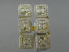 ESTATE EXTRA LARGE 1.46CT DIAMOND 14K TWO TONE GOLD SQUARE HALO ANNIVERSARY RING