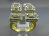 ESTATE EXTRA LARGE 1.46CT DIAMOND 14K TWO TONE GOLD SQUARE HALO ANNIVERSARY RING