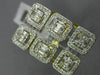 ESTATE EXTRA LARGE 1.46CT DIAMOND 14K TWO TONE GOLD SQUARE HALO ANNIVERSARY RING