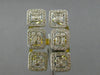 ESTATE EXTRA LARGE 1.46CT DIAMOND 14K TWO TONE GOLD SQUARE HALO ANNIVERSARY RING