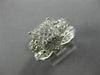ESTATE .73CT DIAMOND 14K WHITE GOLD SQUARE HALO ENGAGEMENT WEDDING RING BAND SET