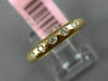 ESTATE .10CT DIAMOND 14KT ROSE GOLD 3D 5 STONE ETOILE WEDDING ANNIVERSARY RING
