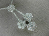 ESTATE 1.10CT DIAMOND 14KT WHITE GOLD 3D CLUSTER FLOWER DROP PENDANT #26731