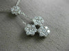 ESTATE 1.10CT DIAMOND 14KT WHITE GOLD 3D CLUSTER FLOWER DROP PENDANT #26731