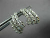 ESTATE .89CT DIAMOND 18KT WHITE GOLD 3D THREE ROW UMBRELLA FUN HANGING EARRINGS