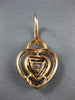 LARGE 2.13CT WHITE & PINK DIAMOND 18K ROSE GOLD HEART SOLITAIRE HANGING EARRINGS