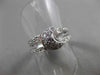 ANTIQUE WIDE .65CT DIAMOND 14KT WHITE GOLD 3D PAVE MOON DOUBLE BAND RING #3217