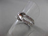 ANTIQUE WIDE .65CT DIAMOND 14KT WHITE GOLD 3D PAVE MOON DOUBLE BAND RING #3217