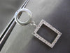 ESTATE .46CT DIAMOND 14KT WHITE GOLD 3D CIRCLE & RECTANGULAR HANGING EARRINGS