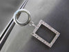 ESTATE .46CT DIAMOND 14KT WHITE GOLD 3D CIRCLE & RECTANGULAR HANGING EARRINGS